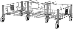 Rubbermaid - Rectangle Stainless Steel Trash Can Dolly - Compatible with 16 & 23 Gal Containers, Compatible with Vented Slim Jim - Exact Tool & Supply