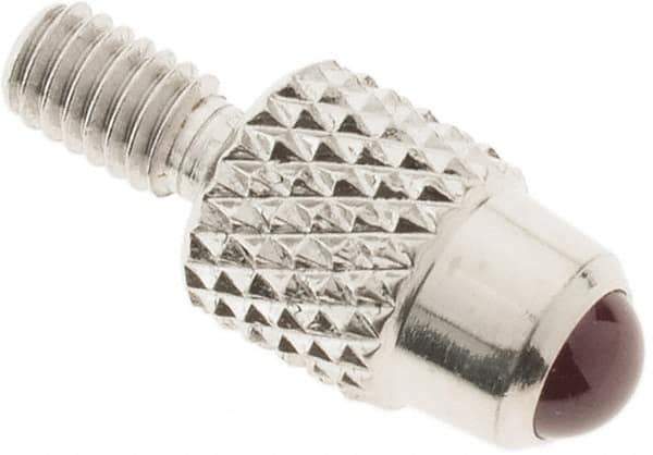 SPI - M2.5, 3mm Ball Diam, Ruby Cupped Ball Contact Point - 7mm Contact Point Length, Use with Dial Indicators - Exact Tool & Supply