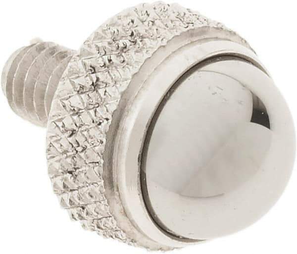 SPI - #4-48, 1/4" Ball Diam, Carbide Cupped Ball Contact Point - 0.3" Contact Point Length, Use with Dial Indicators - Exact Tool & Supply
