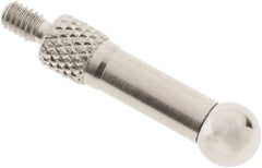 SPI - #4-48, 7/32" Ball Diam, Chrome Alloy Steel Ball Needle Contact Point - 3/4" Contact Point Length, Use with Dial Indicators - Exact Tool & Supply