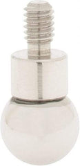 SPI - #4-48, 9/32" Ball Diam, Chrome Alloy Steel Ball Contact Point - 3/4" Contact Point Length, Use with Dial Indicators - Exact Tool & Supply