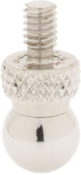 SPI - #4-48, 1/4" Ball Diam, Chrome Alloy Steel Ball Contact Point - 3/4" Contact Point Length, Use with Dial Indicators - Exact Tool & Supply