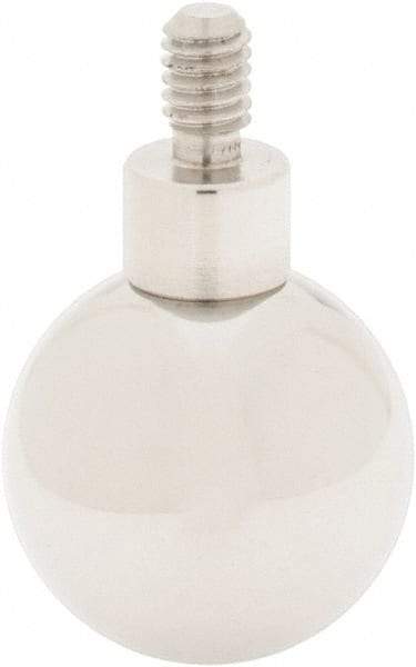 SPI - #4-48, 1/2" Ball Diam, Chrome Alloy Steel Ball Contact Point - 3/4" Contact Point Length, Use with Dial Indicators - Exact Tool & Supply