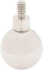 SPI - #4-48, 1/2" Ball Diam, Chrome Alloy Steel Ball Contact Point - 3/4" Contact Point Length, Use with Dial Indicators - Exact Tool & Supply