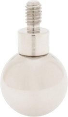 SPI - #4-48, 7/16" Ball Diam, Chrome Alloy Steel Ball Contact Point - 3/4" Contact Point Length, Use with Dial Indicators - Exact Tool & Supply