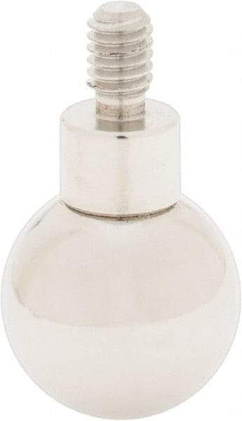 SPI - #4-48, 13/32" Ball Diam, Chrome Alloy Steel Ball Contact Point - 3/4" Contact Point Length, Use with Dial Indicators - Exact Tool & Supply