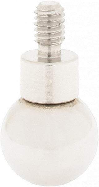 SPI - #4-48, 11/32" Ball Diam, Chrome Alloy Steel Ball Contact Point - 3/4" Contact Point Length, Use with Dial Indicators - Exact Tool & Supply