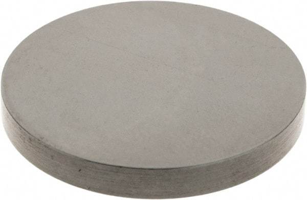 SPI - #4-48, 1" Ball Diam, Black Oxide Steel Flat Button Contact Point - 1/8" Contact Point Length, Use with Dial Indicators - Exact Tool & Supply