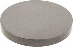 SPI - #4-48, 1" Ball Diam, Black Oxide Steel Flat Button Contact Point - 1/8" Contact Point Length, Use with Dial Indicators - Exact Tool & Supply