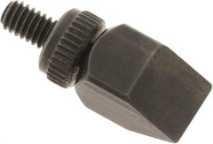 SPI - #4-48, Black Oxide Steel Chisel Contact Point - 5/8" Contact Point Length, Use with Dial Indicators - Exact Tool & Supply