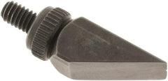 SPI - #4-48, Black Oxide Steel Offset Chisel Contact Point - 5/8" Contact Point Length, Use with Dial Indicators - Exact Tool & Supply