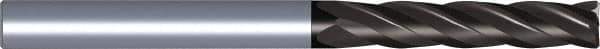 Kennametal - 3mm, 9.5mm LOC, 3mm Shank Diam, 38mm OAL, 4 Flute, Solid Carbide Square End Mill - Single End, TiAlN Finish, Spiral Flute, 30° Helix, Centercutting, Right Hand Cut, Right Hand Flute - Exact Tool & Supply