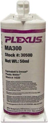 Plexus - 50 mL Cartridge Two Part Adhesive - 3 to 6 min Working Time, 60°F - Exact Tool & Supply