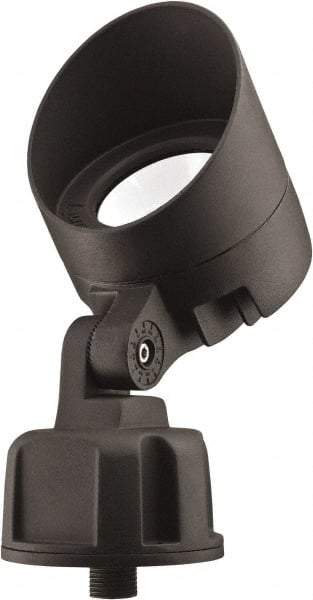 Lithonia Lighting - 1 Head, 120-277 Volt, 11.3 Watt, LED Floodlight Fixture - Knuckle Mount, Aluminum Housing - Exact Tool & Supply