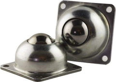 USDI - 1-1/2 Inch Diameter, Square, Steel Ball Transfer - 250 Lb. Capacity - Exact Tool & Supply
