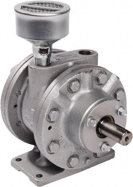 Gast - 5-1/4 hp Reversible Foot Air Actuated Motor - 0:00 Gear Ratio, 2,500 Max RPM, 1-1/2" Shaft Length, 3/4" Shaft Diam - Exact Tool & Supply
