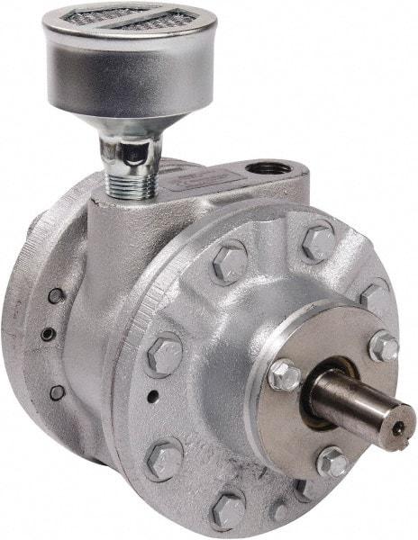 Gast - 5-1/4 hp Reversible Face Air Actuated Motor - 0:00 Gear Ratio, 2,500 Max RPM, 1-1/2" Shaft Length, 3/4" Shaft Diam - Exact Tool & Supply