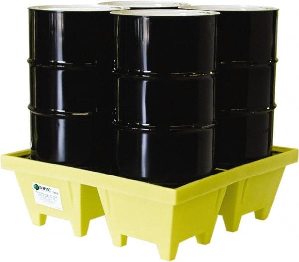 Enpac - Spill Pallets, Platforms, Sumps & Basins Type: Spill Deck or Pallet Number of Drums: 4 - Exact Tool & Supply