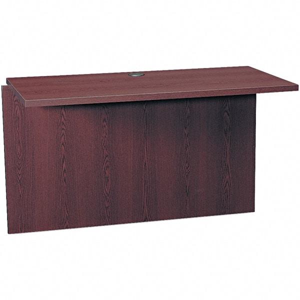 Hon - Woodgrain Laminate Return/Bridge Shell Desk - 47" Wide x 24" Deep x 29-1/2" High, Mahogany - Exact Tool & Supply