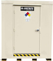 Justrite - 2 Drum, 88 Gal Sump Capacity, Locker - 6' Long x 3-1/2' Wide x 6.25' High, Galvanized Steel - Exact Tool & Supply
