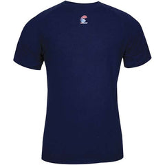National Safety Apparel - Size L Navy Blue Flame Resistant/Retardant Short Sleeve Base Layer Shirt - Exact Tool & Supply