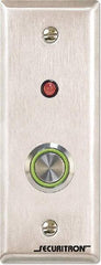 Securitron - Electromagnet Lock Accessory - Momentary Push Button - Request to Exit - Exact Tool & Supply