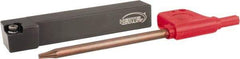 Hertel - SCLC, Right Hand Cut, 5/8" Shank Height x 5/8" Shank Width, Positive Rake Indexable Turning Toolholder - 4-1/2" OAL, CCMT32.52 Insert Compatibility, Series Screw-Type - Exact Tool & Supply