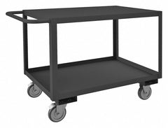 Steel Flat Handle Utility Cart, 1200 lb. Load Capacity, Number of Shelves: 2
