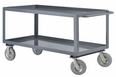Steel Flat Handle Utility Cart, 1200 lb. Load Capacity, Number of Shelves: 2