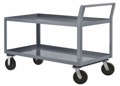 Steel Raised Handle Utility Cart, 2000 lb. Load Capacity, Number of Shelves: 2