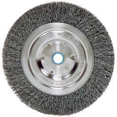 ‎Vortec Pro 6″ Narrow Face Crimped Wire Wheel, .008″ Steel Fill, 5/8″-1/2″ Arbor Hole, Retail Pack - Exact Tool & Supply