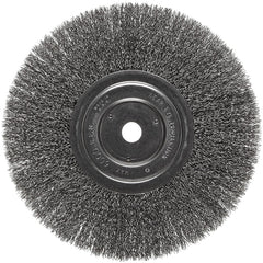 Vortec Pro 8″ Narrow Face Crimped Wire Wheel, .014″ Steel Fill, 5/8″ Arbor Hole, Retail Pack - Exact Tool & Supply