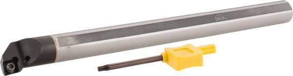 Hertel - 3/5" Min Bore Diam, 8" OAL, 1/2" Shank Diam, E08SCLPR2 Indexable Boring Bar - 3" Max Bore Depth, CP.. 21.51 Insert, Screw-On Holding Method - Exact Tool & Supply