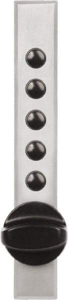Kaba Access - 5/8 to 7/8" Door Thickness, Satin Chrome Pushbutton Knob Lockset - 2-3/4" Back Set, 1 Code, Zamak3, Nonkey Override Cylinder - Exact Tool & Supply