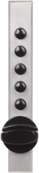 Kaba Access - 5/8 to 7/8" Door Thickness, Satin Chrome Finish, Push Button Deadbolt - Nonhanded Handling, Combination Override, Keyless Cylinder - Exact Tool & Supply