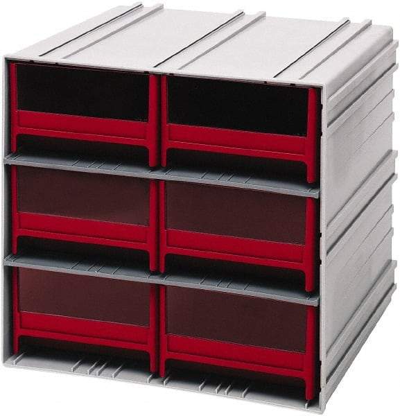 Quantum Storage - 8 Drawer, 8 Compartment, Small Parts Drawer Cabinet System - 11-3/8" Deep x 11-3/4" Wide x 11" High - Exact Tool & Supply