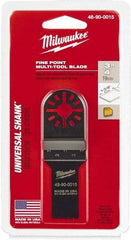 Milwaukee Tool - Rotary Multi-Material Blade - 3/4" Cutting Diam, Black Oxide Finish, Use with Milwaukee Multi-Tool - Exact Tool & Supply