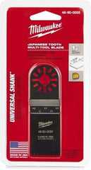 Milwaukee Tool - Rotary Multi-Material Blade - 1-1/4" Cutting Diam, Black Oxide Finish, Use with Milwaukee Multi-Tool - Exact Tool & Supply