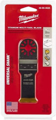 Milwaukee Tool - Rotary Multi-Material Blade - 1-1/8" Cutting Diam, TiAlN Finish, Use with Milwaukee Multi-Tool - Exact Tool & Supply
