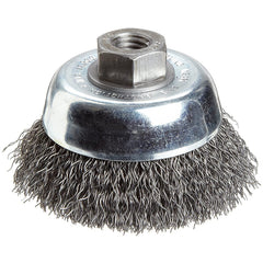 ‎Vortec Pro 3″ Crimped Wire Cup Brush, .014″ Steel Fill, 1/2″-13 Arbor Hole, Retail Pack - Exact Tool & Supply