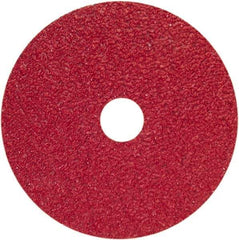 Norton - 80 Grit, 5" Disc Diam, 7/8" Center Hole, Type 29 Ceramic Alumina Flap Disc - 12,000 Max RPM, Fiberglass Backing, Arbor Attaching System, Coated - Exact Tool & Supply