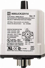 Square D - DPDT Time Delay Relay - 10 Contact Amp, 24 VAC/VDC - Exact Tool & Supply