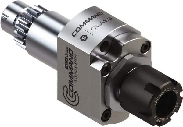 Command Tooling - 0.007" to 13/32" Capacity, 52mm Projection, Swiss Star, ER16 Collet Chuck - 96mm OAL, 22mm Shank Diam - Exact Tool & Supply