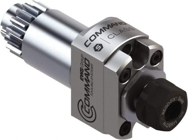 Command Tooling - 0.2mm to 7mm Capacity, 44mm Projection, Swiss Citizen, ER11 Collet Chuck - 87mm OAL, 24mm Shank Diam - Exact Tool & Supply