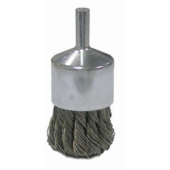 Vortec Pro 1″ Knot Wire End Brush, .020″ Steel Fill, 1/4″ Stem, Retail Pack - Exact Tool & Supply