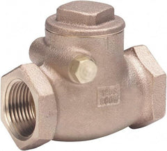 Milwaukee Valve - 3/4" Bronze Check Valve - Check Valve, Threaded (NPT), 200 WOG - Exact Tool & Supply