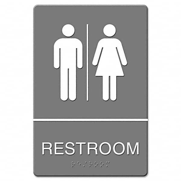 Headline Sign - Architectural Signs Type: ADA Location Markers Legend: Restroom - Exact Tool & Supply