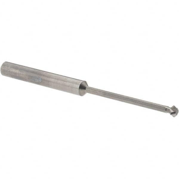 Accupro - 5/32° 5/32" Cut Diam, 0.078" Cut Width, 3/16" Shank, Solid Carbide Double-Angle Cutter - Exact Tool & Supply