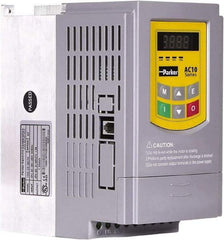 Parker - Three Phase, 460 Volt, 1-1/2 hp, Variable Frequency Drive - 4.17" Wide x 5.91" Deep x 7.09" High, IP20 - Exact Tool & Supply