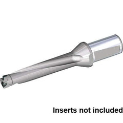 Kennametal - 10.6299" Max Drill Depth, 5xD, 2-1/8" Diam, Indexable Insert Drill - 2 Inserts, 40mm Shank Diam, Whistle Notch Shank - Exact Tool & Supply
